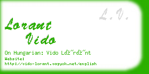 lorant vido business card